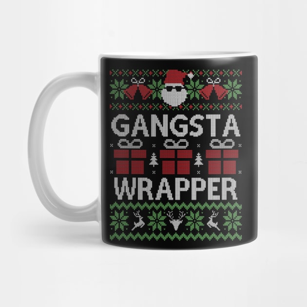 Ugly Christmas Sweater Gangsta Wrapper by HolidayoftheWeek